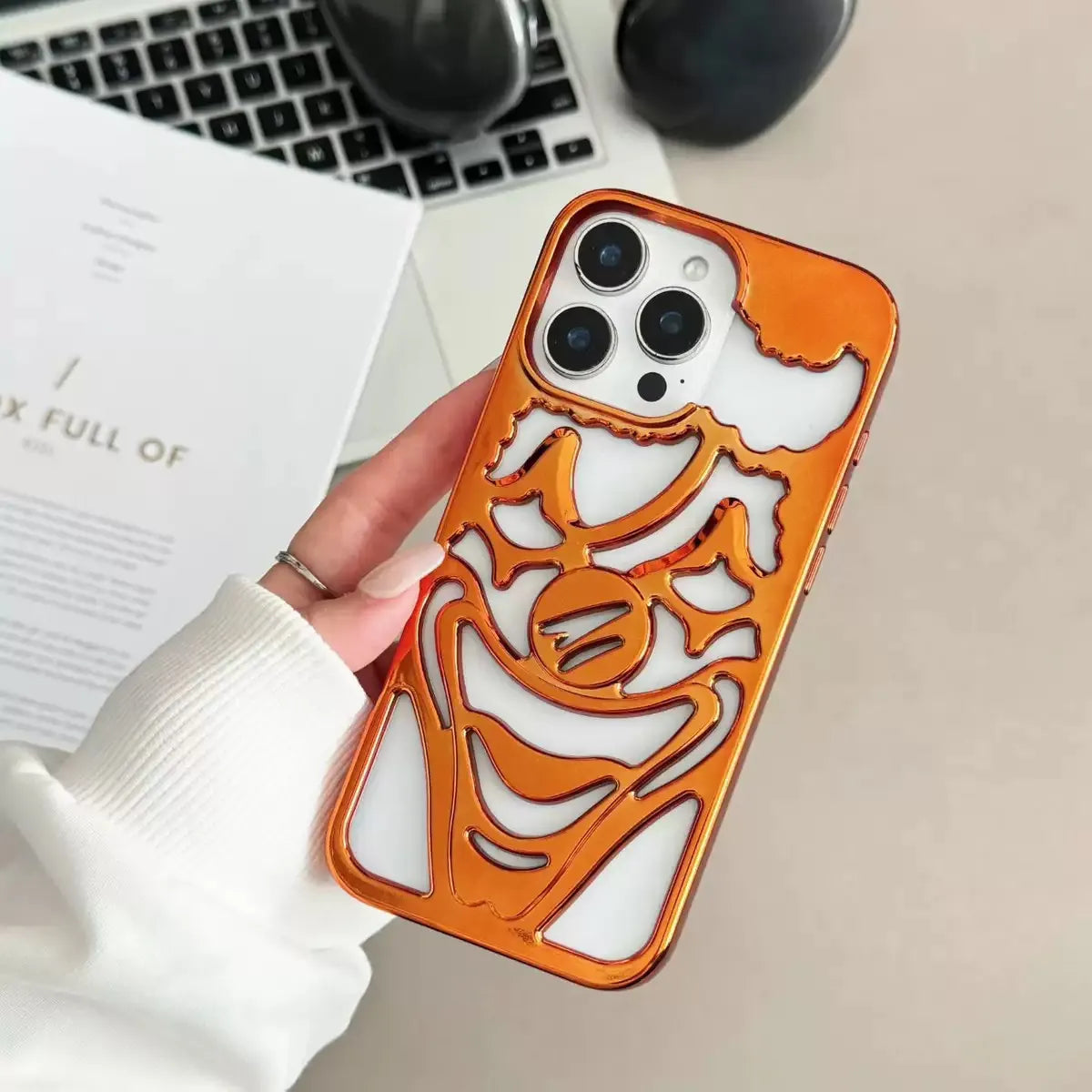 Clown Hollow Electroplated Case (ORANGE-SILVER)