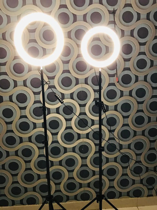 26cm/33cm RGB Ring Light With 7 ft Tripod Phone Clip Selfie Colorful Photography Lighting for TikTok Vlogging Short Video YouTube Live