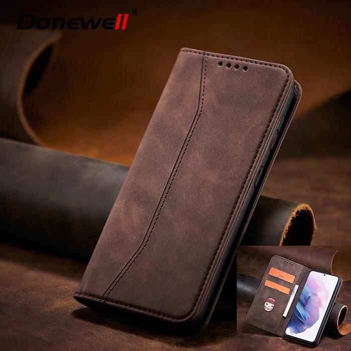 Leather Magnetic Filp Wallet Case (AAA+ Quality)