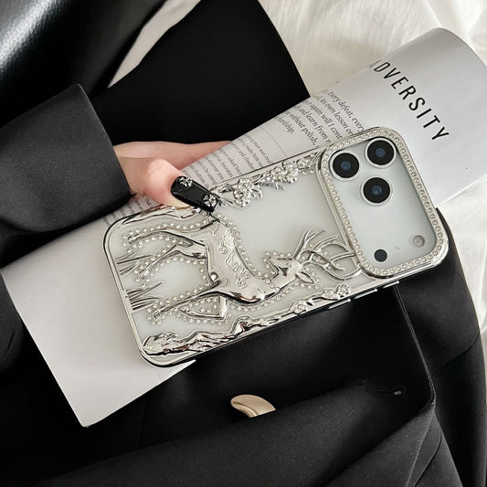 Luxury 3D Electroplated Crystal Rhinestone Deer Case (NEW)