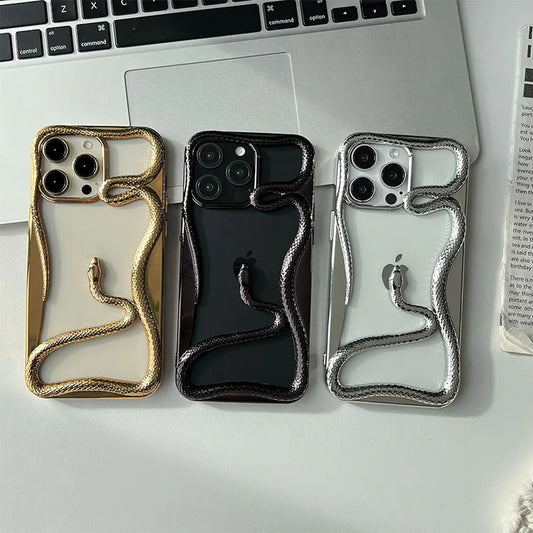 Electroplated Snake iPhone Case 🐍 (NEW)