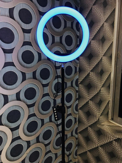 26cm/33cm RGB Ring Light With 7 ft Tripod Phone Clip Selfie Colorful Photography Lighting for TikTok Vlogging Short Video YouTube Live