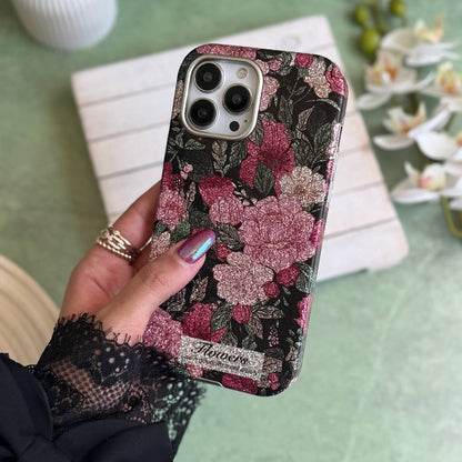 Black Pink Floral Case
