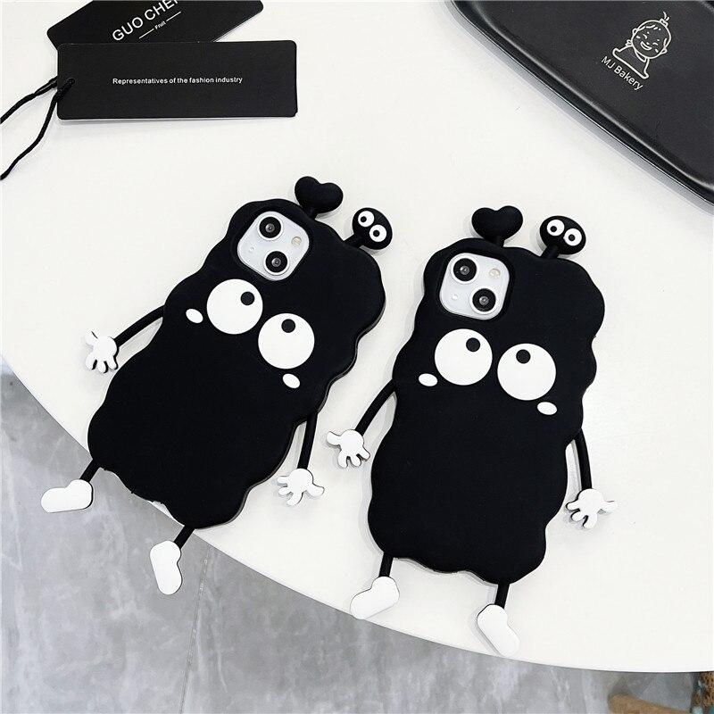3D Black Eyes Cartoon Case
