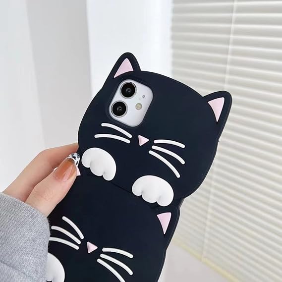 3D Black Cat Case