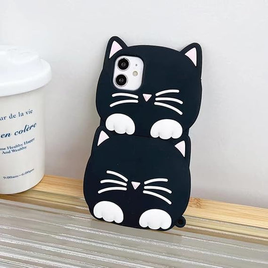 3D Black Cat Case