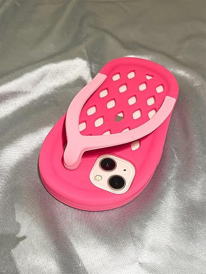 3D Pink Slippers Case