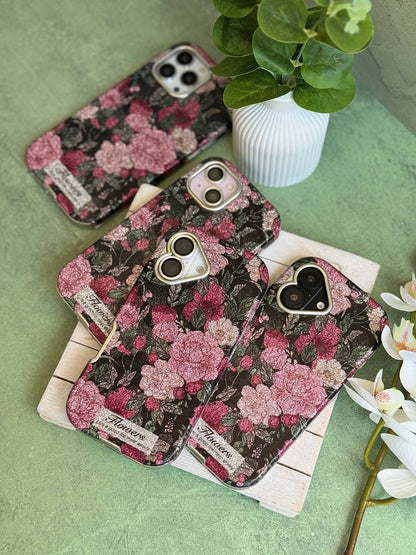 Black Pink Floral Case