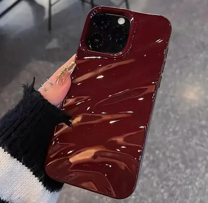 Burgundy Waves iPhone Case