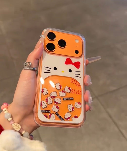 Hello Kitty Glitter Waterfall Transparent Case (NEW)