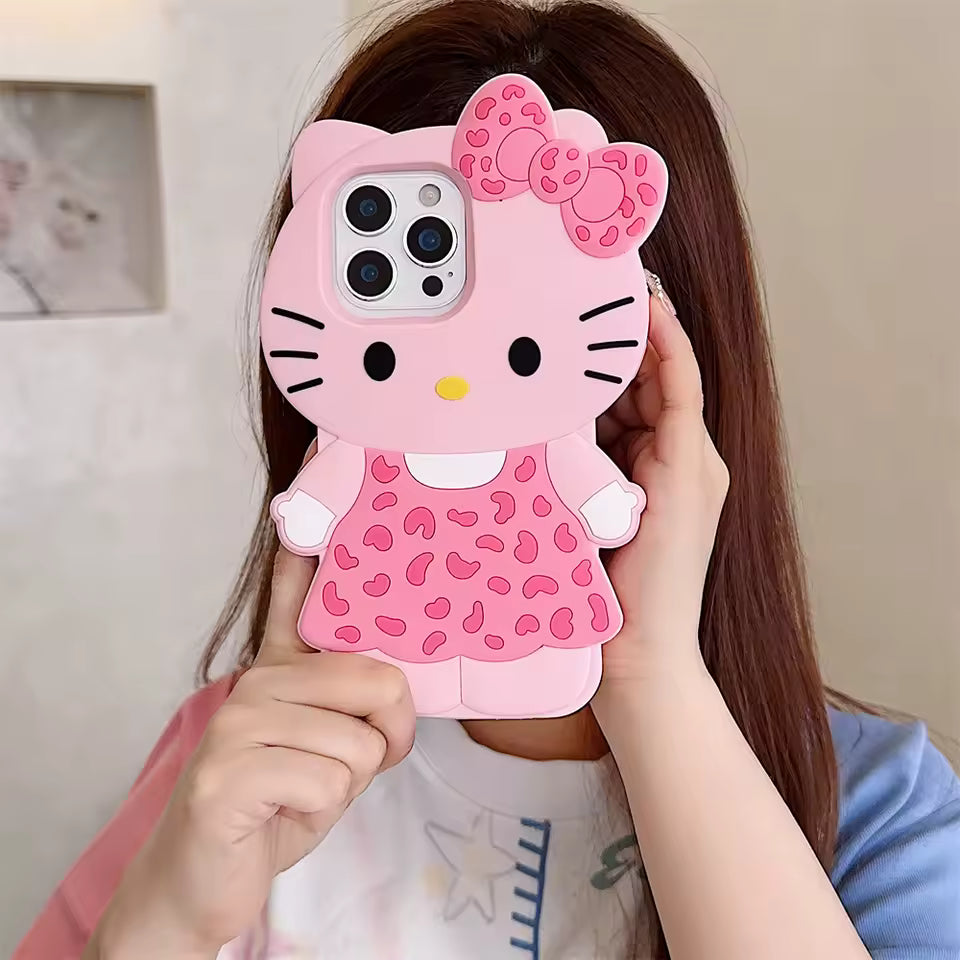 Cute 3D Kitty Bow Case (New)