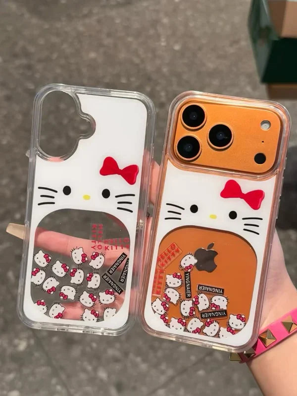 Hello Kitty Glitter Waterfall Transparent Case (NEW)