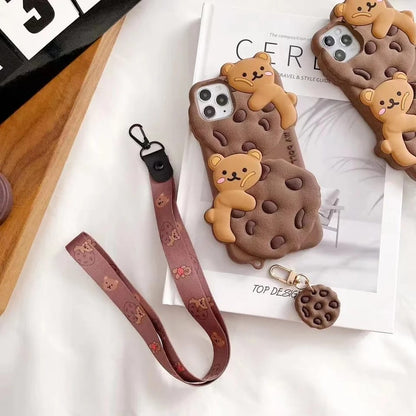 Chocolate Chip Case with Keychain & Strap