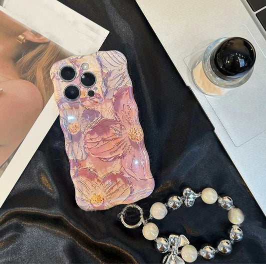 Flower Pattern Case With Chain