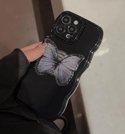 Black Camera Protection Case With Butterfly Pop