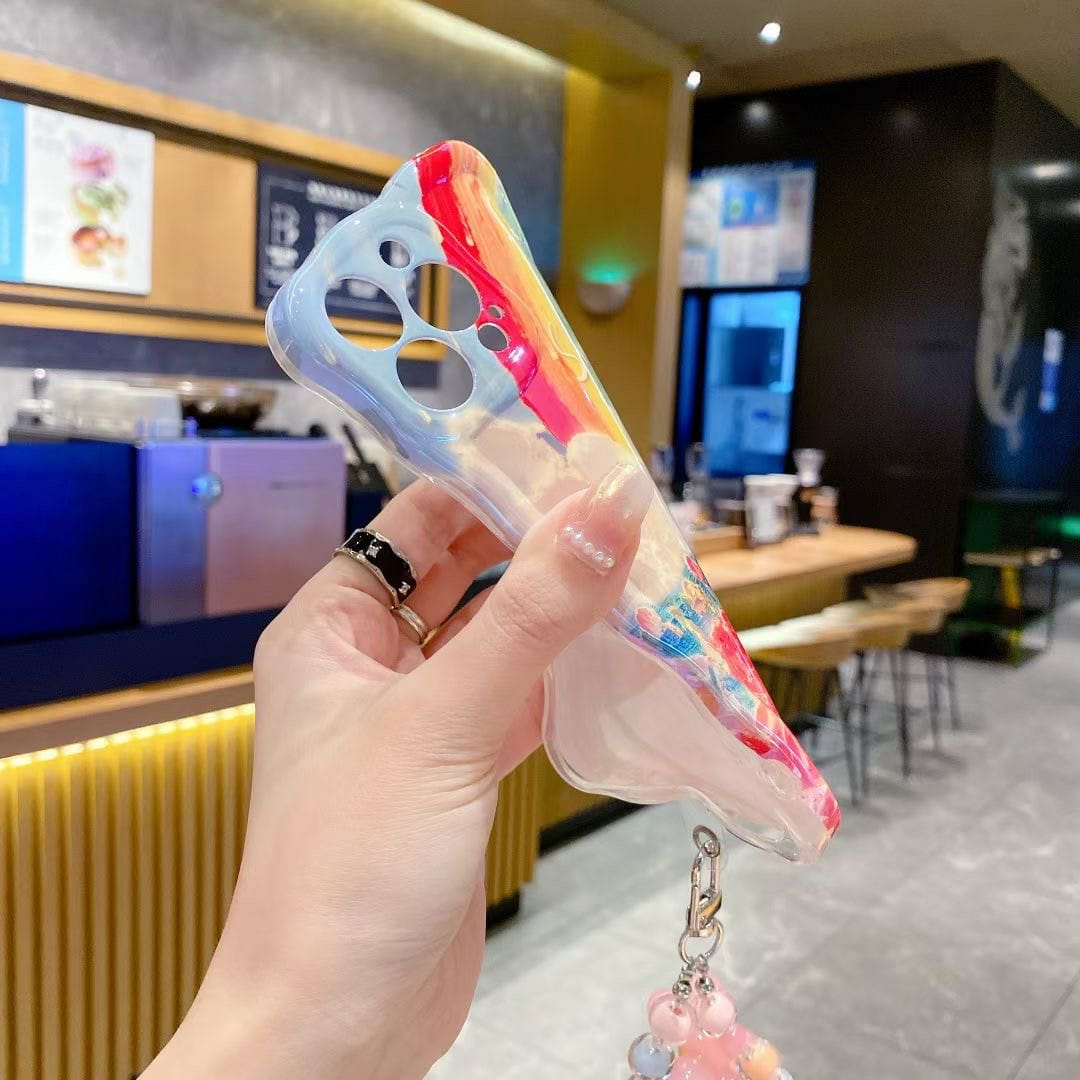 Rainbow Case with Beads Chain