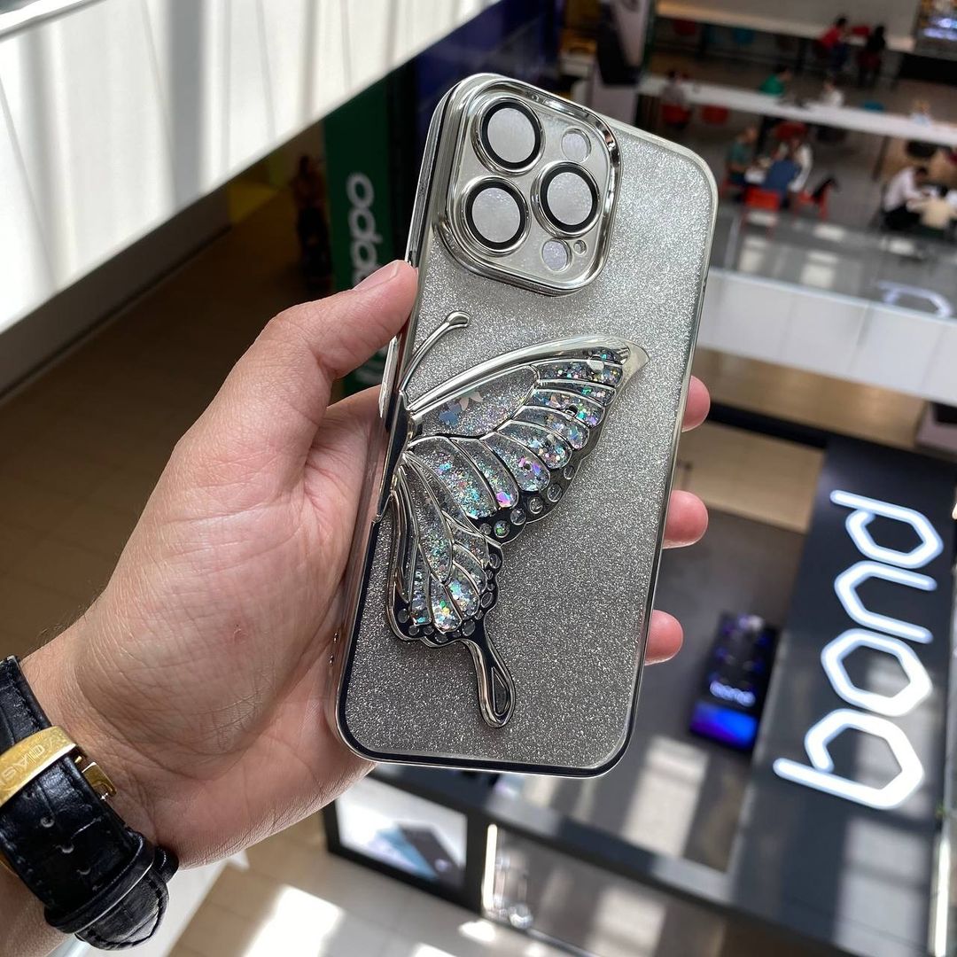Shimmery Butterfly Glitter Case (Available in 6 colors)