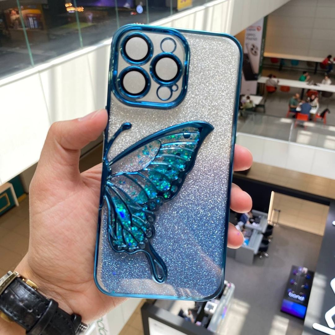 Shimmery Butterfly Glitter Case (Available in 6 colors)