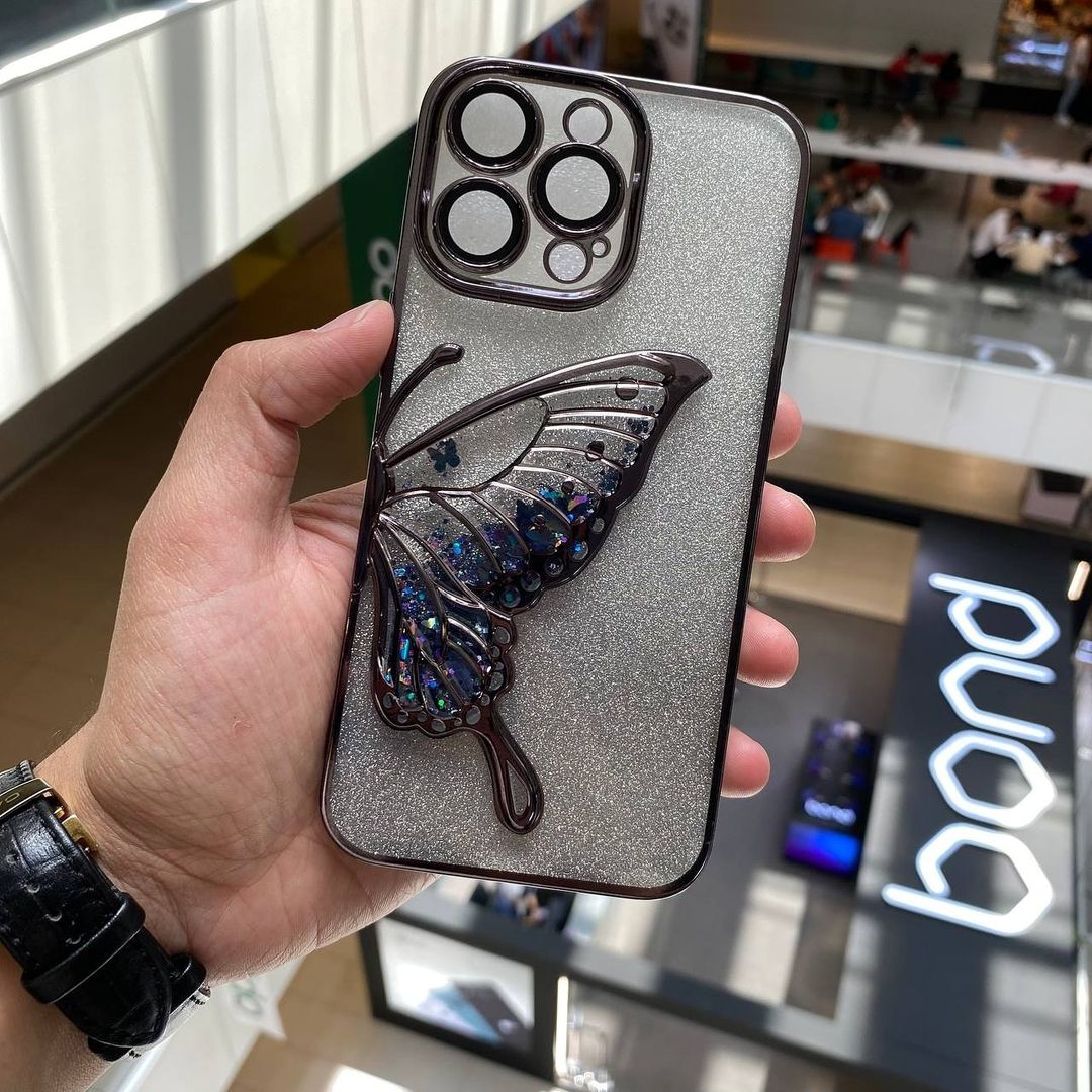 Shimmery Butterfly Glitter Case (Available in 6 colors)