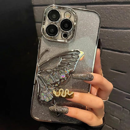 Shimmery Butterfly Glitter Case (Available in 6 colors)