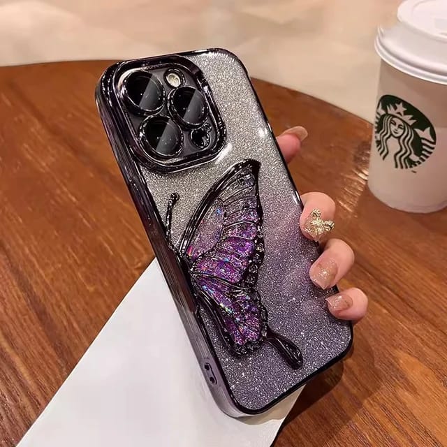 Shimmery Butterfly Glitter Case (Available in 6 colors)