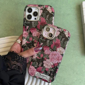 Black Pink Floral Case