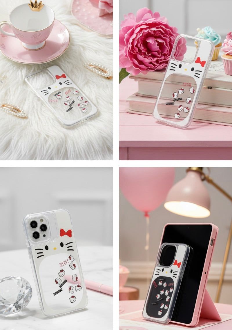 Hello Kitty Glitter Waterfall Transparent Case (NEW)
