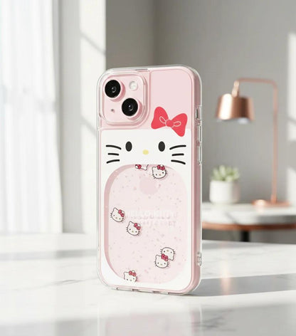 Hello Kitty Glitter Waterfall Transparent Case (NEW)