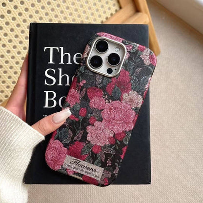 Black Pink Floral Case
