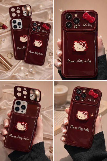 Ruby Power Kitty Mirror Stand Case