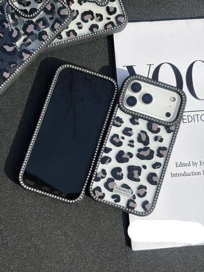Premium Quality Black Leopard Case With Front & Back Diamond 💎