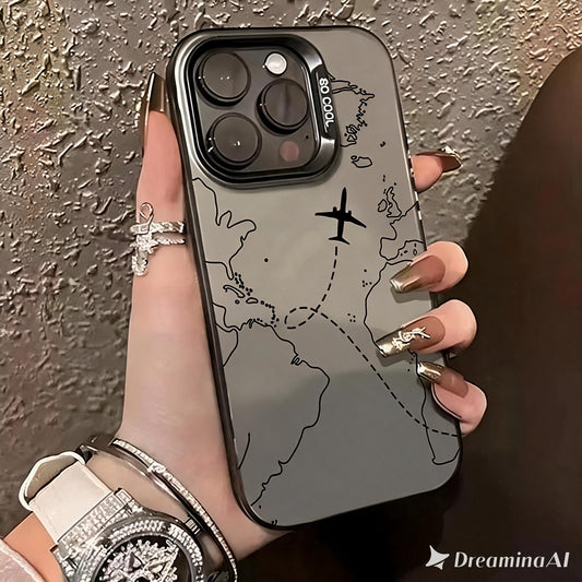Travel Map Print Case