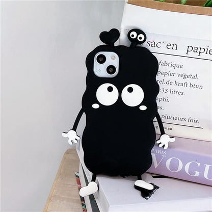 3D Black Eyes Cartoon Case