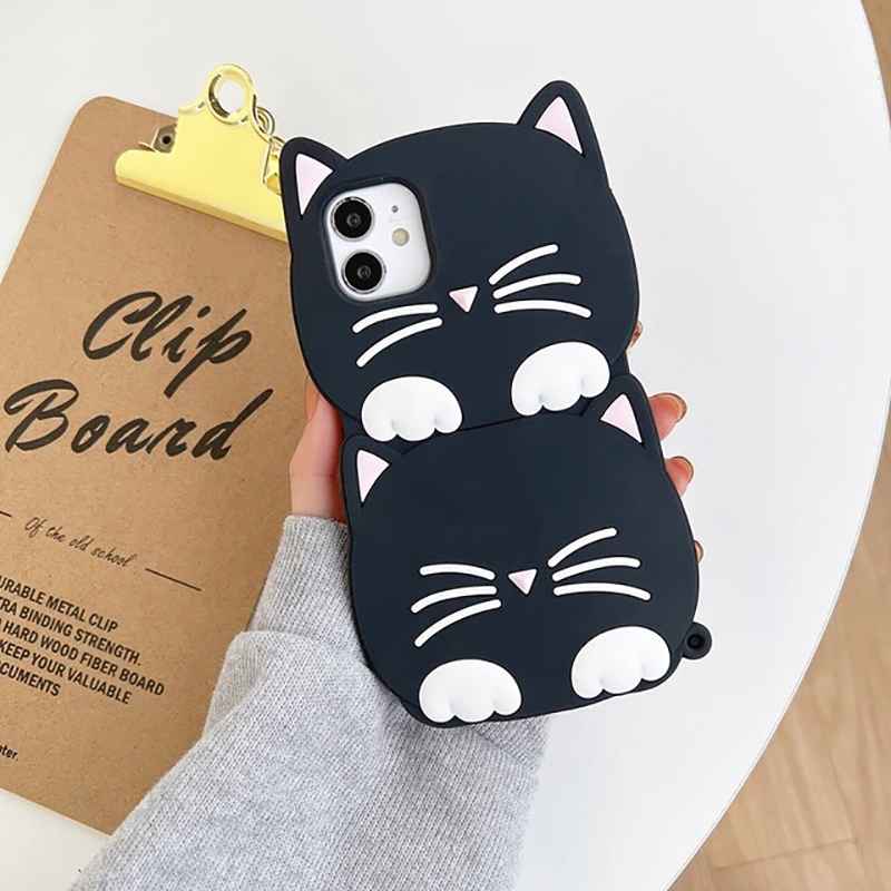 3D Black Cat Case